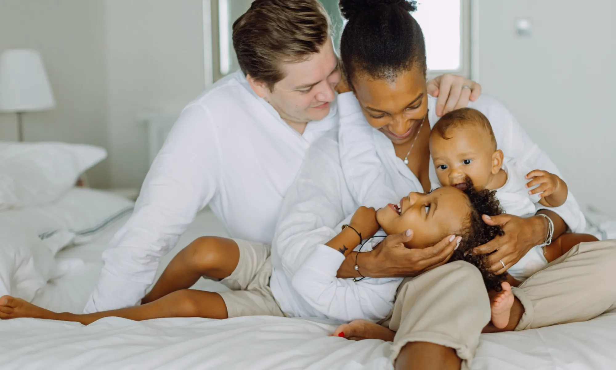 A joyful family moment.